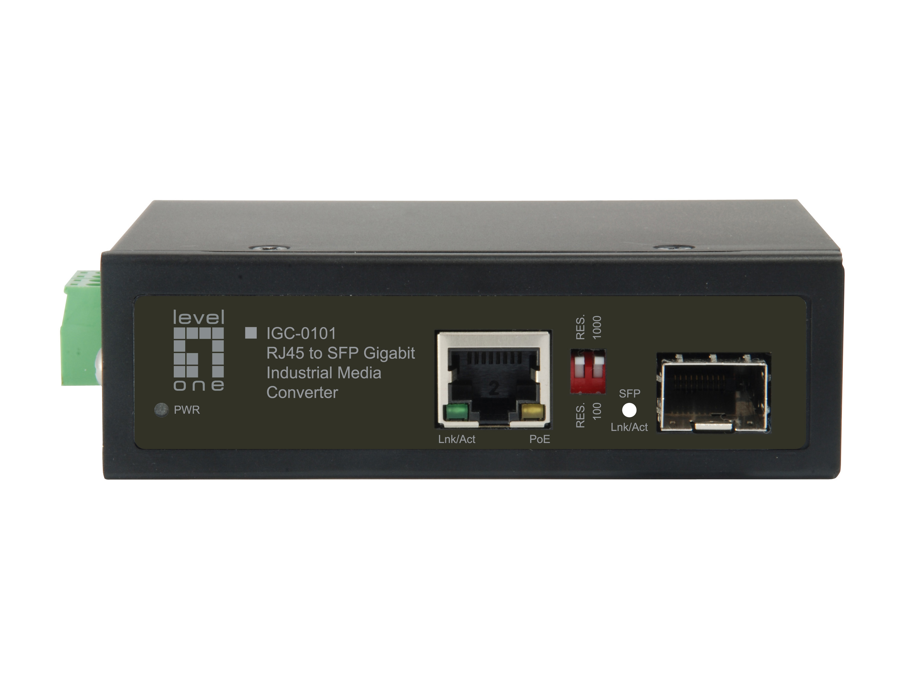 LevelOne Media Konverter RJ45->SFP GE PoE/Industrial