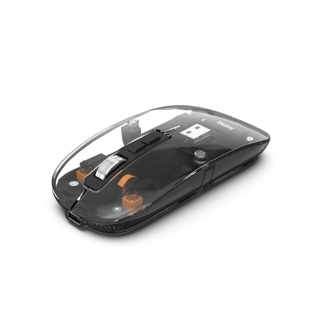 hama WM-600 Multi-Device Maus kabellos transparent