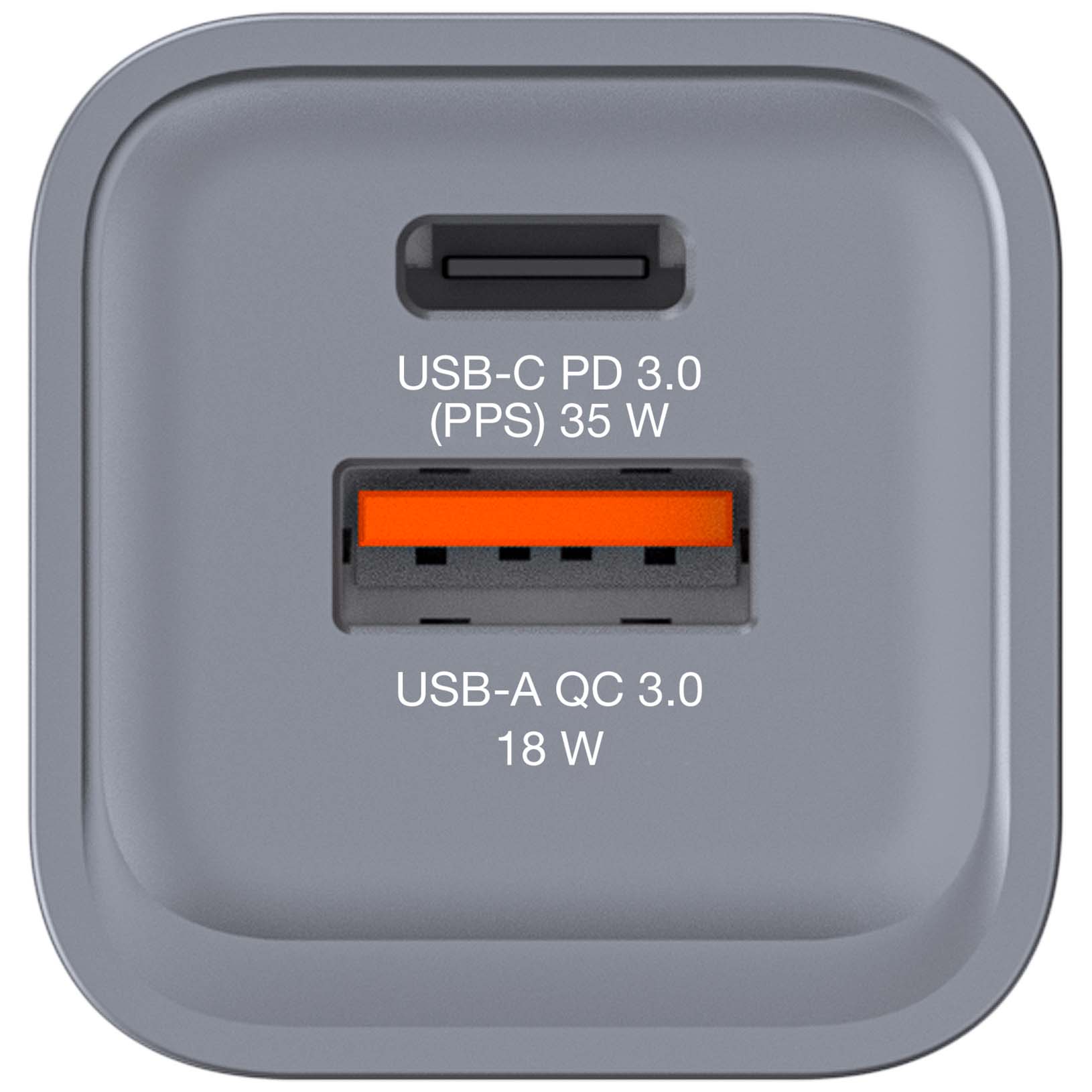 Verbatim GNC-35 GaN Charger 34W 1xUSB-C PD, 1xUSB-A QC 3.0 32200