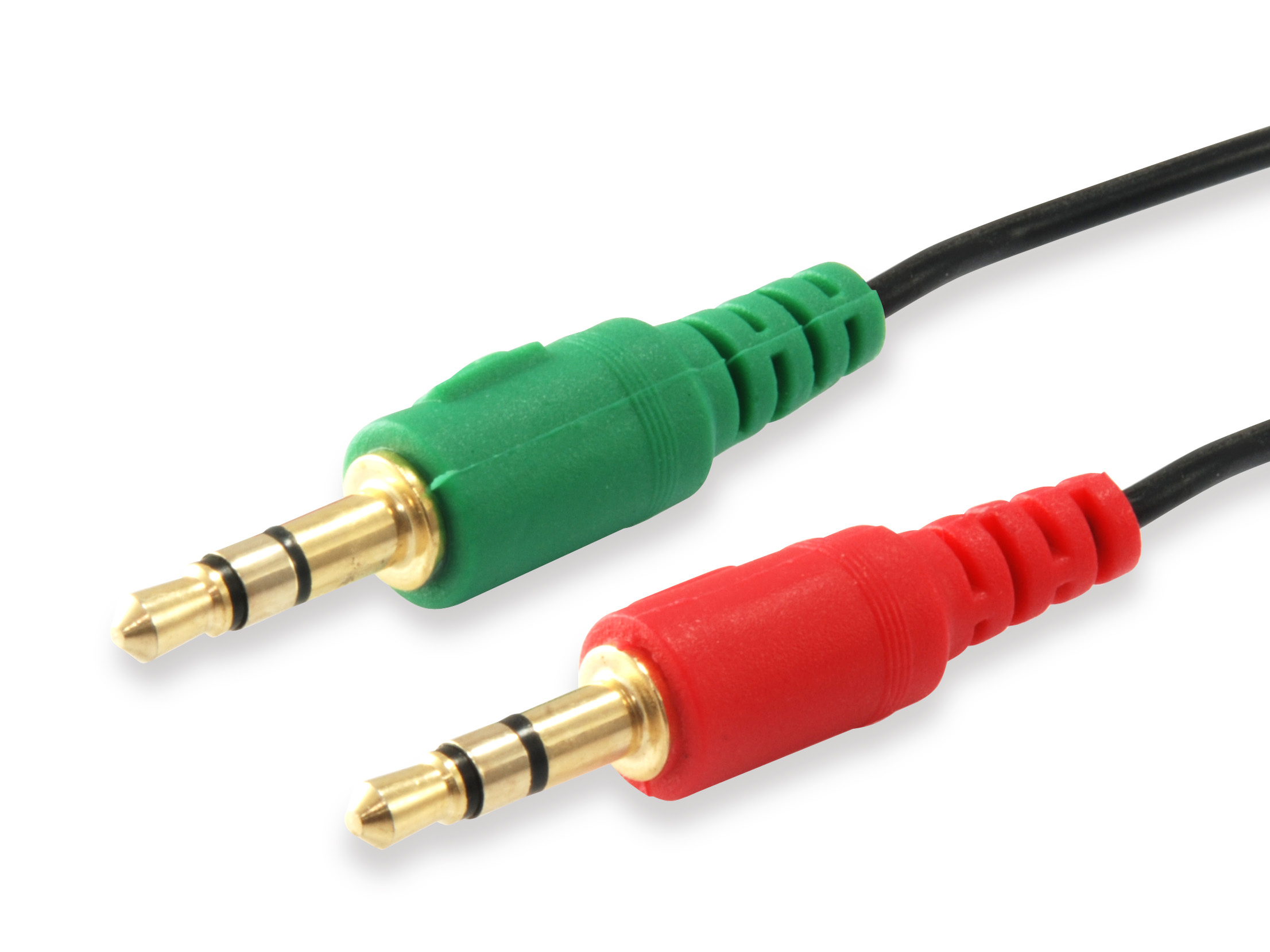 Equip Audiokabel Splitter 3.5mm->2x3.5mm Bu/St grün/rot Polybeutel