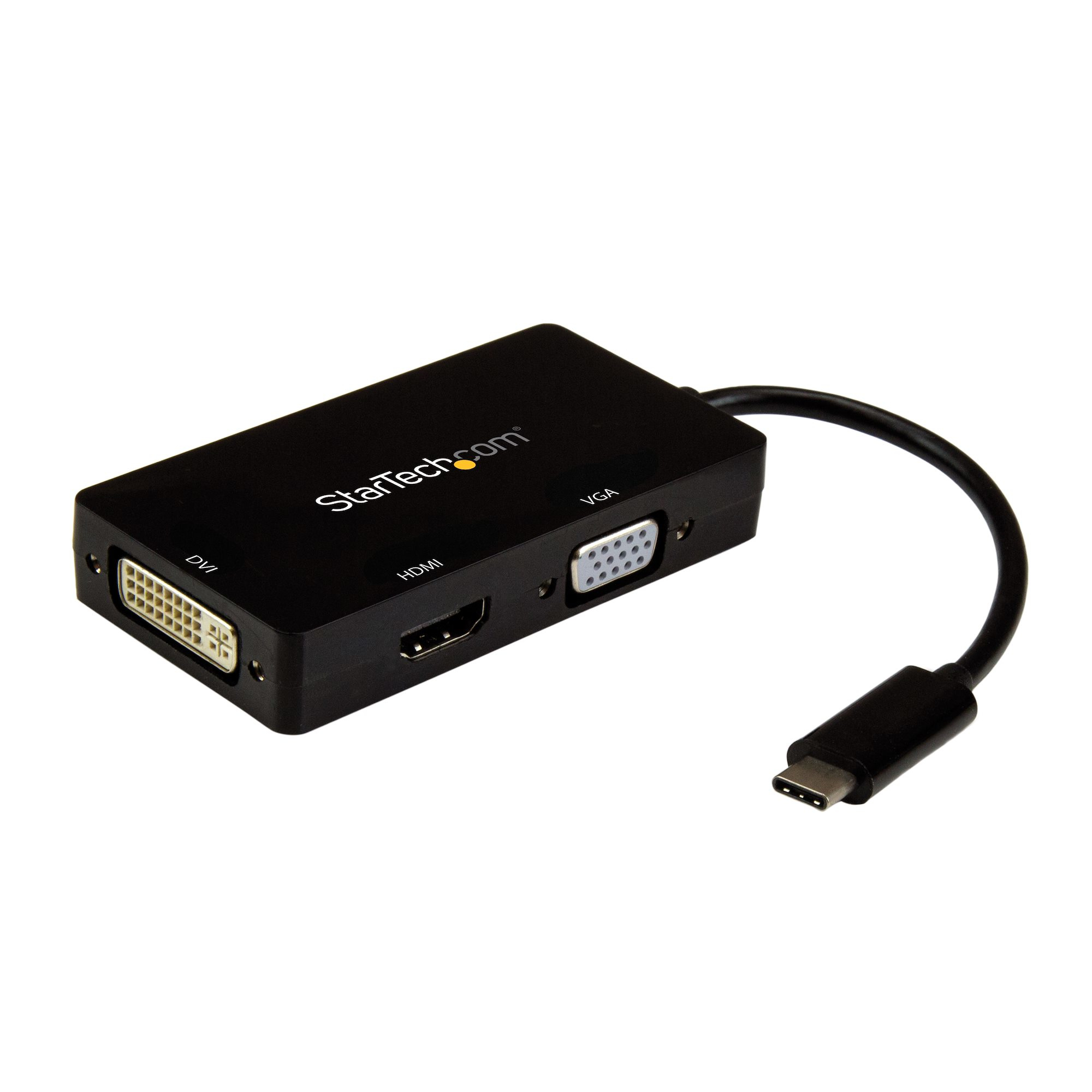StarTech.com USB-C Multiport Adapter 3-in-1 HDMI DVI VGA