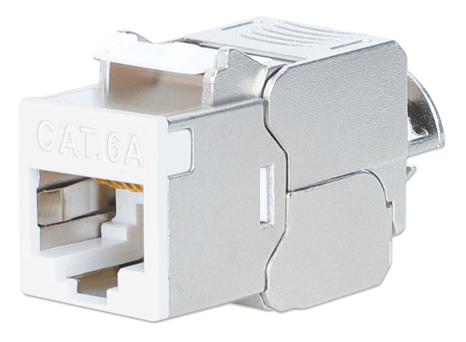 INTELLINET Cat6a 10G STP Keystone-Modul weiß