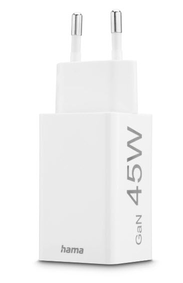 hama GaN-Ladeadapter weiß, 45 Watt