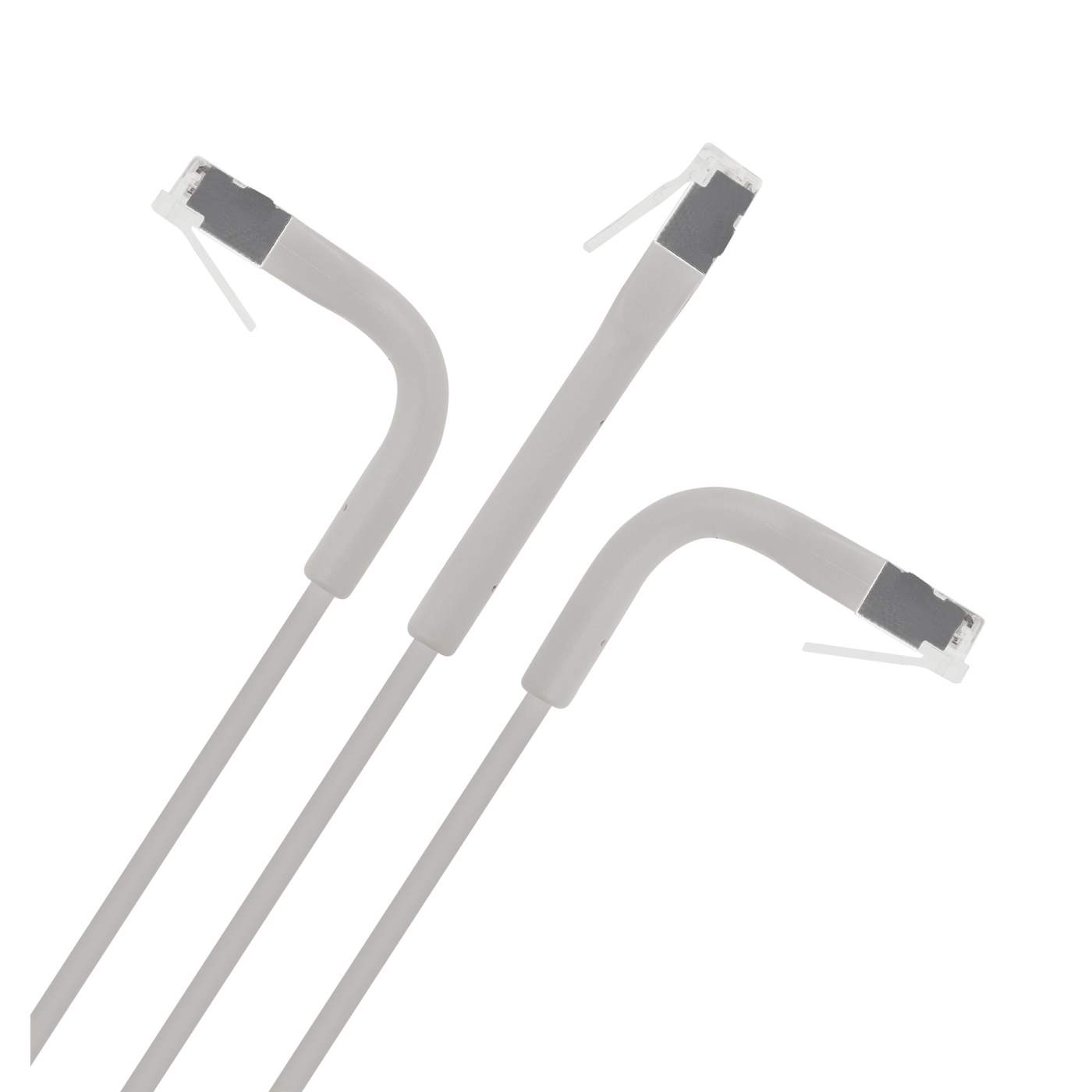 INTELLINET Cat6a F/FTP FlexiBoot Slim Patchkabel 0,3m grau 10G 500MHz LSZH Kupfer Litzendraht äusserst biegsam vergoldete Kontakte