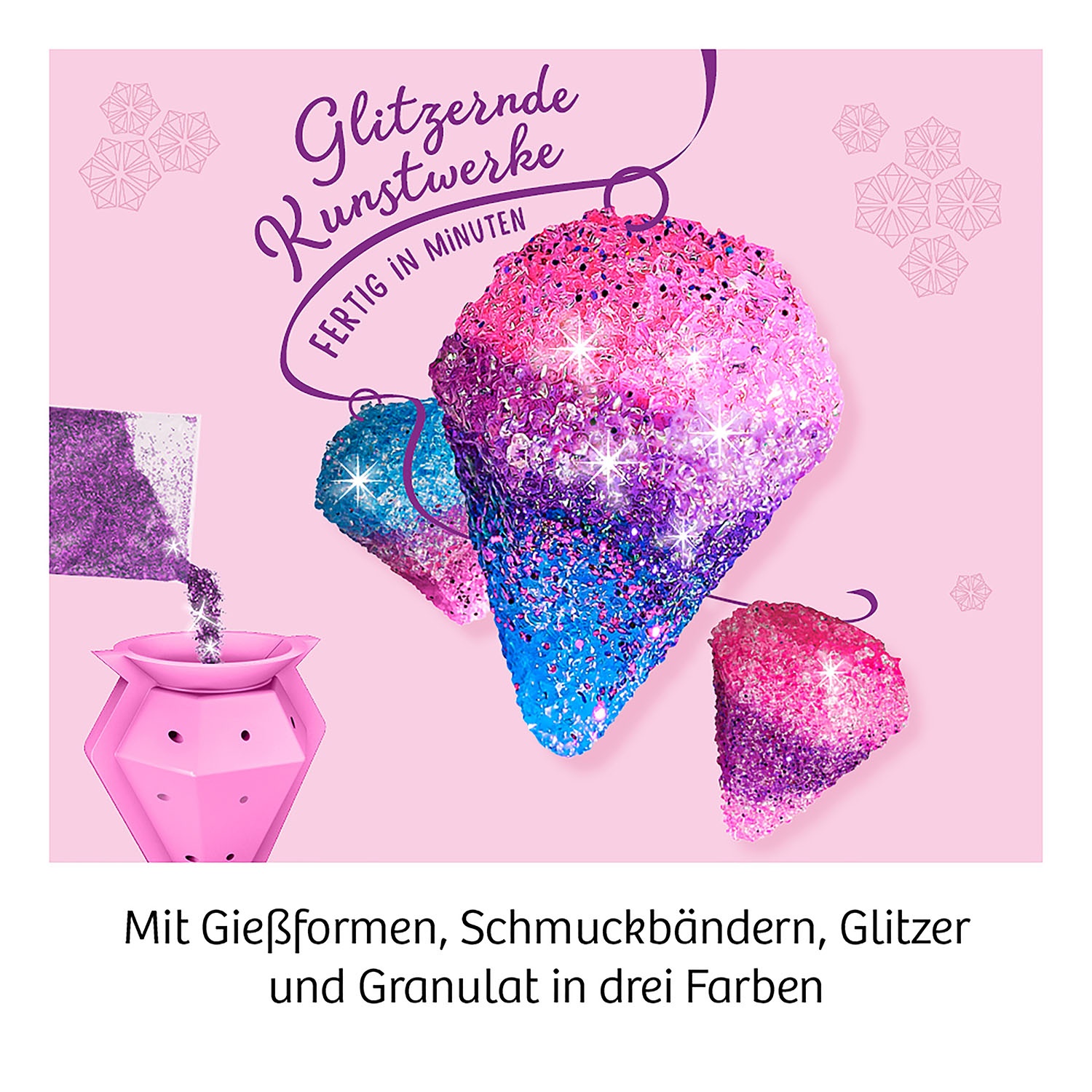 Glitzer-Diamanten, Experimentierkasten