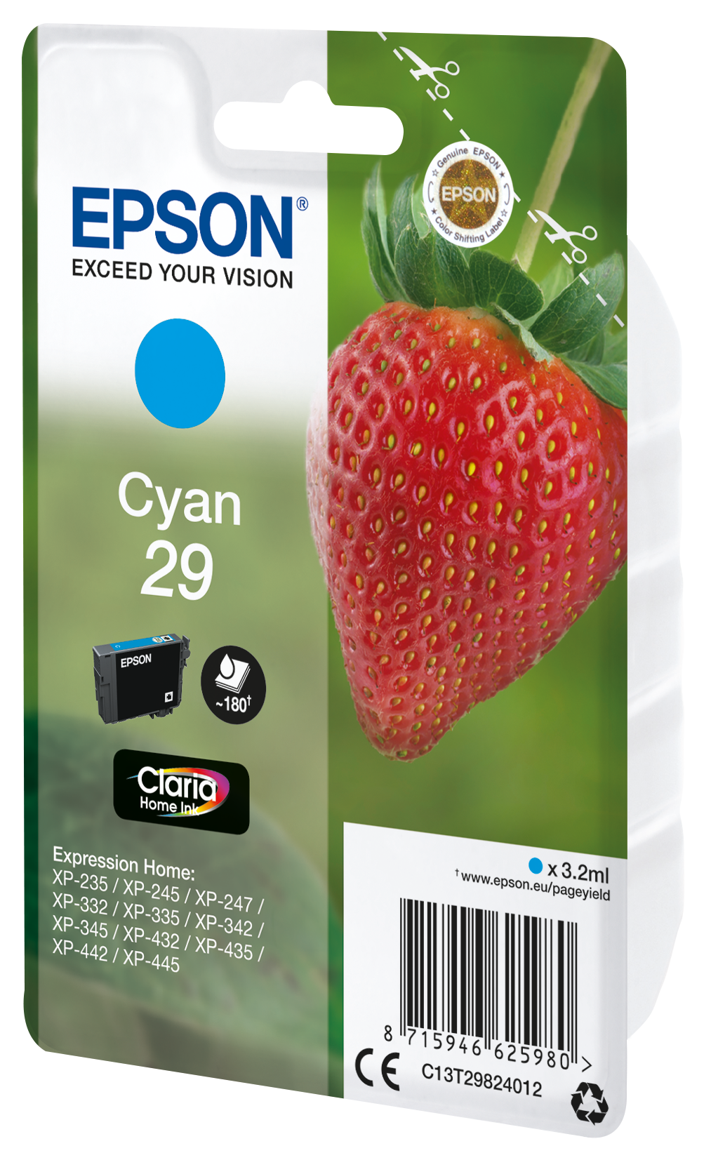 EPSON 29 / T2982 (Erdbeere) cyan Druckerpatrone