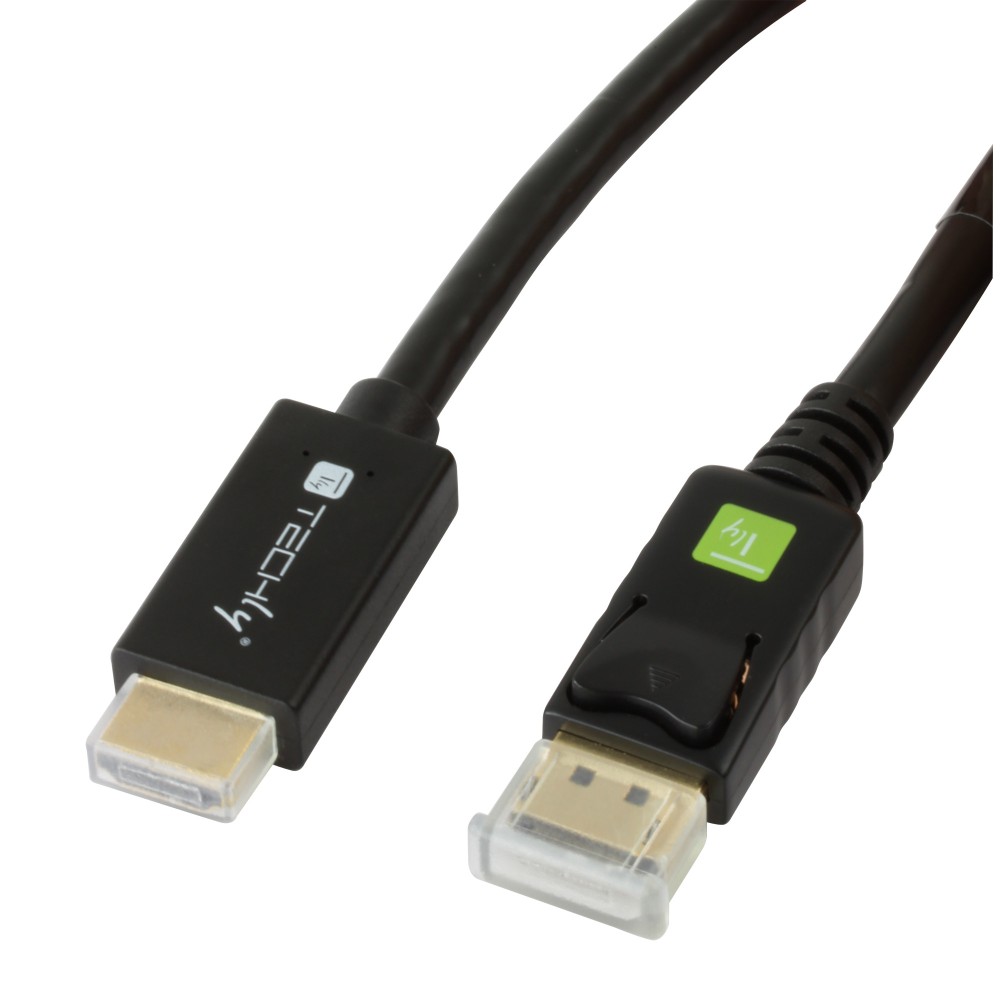 TECHLY Konverterkabel DisplayPort 1.2 auf HDMI schwarz 2m konvertiert das DisplayPort Signal in ein HDMI Signal
