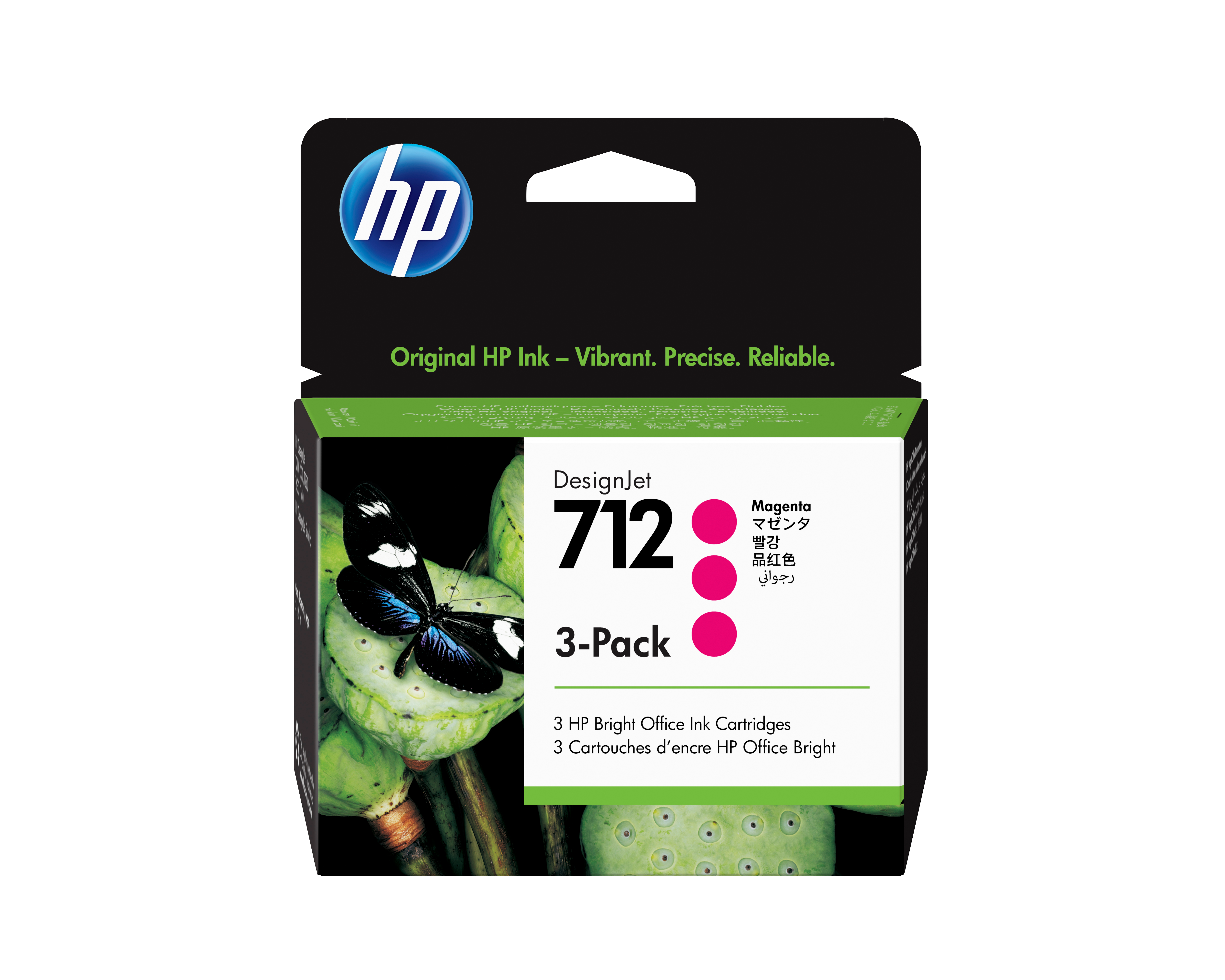 HP 712 3x Magenta Tintenpatrone