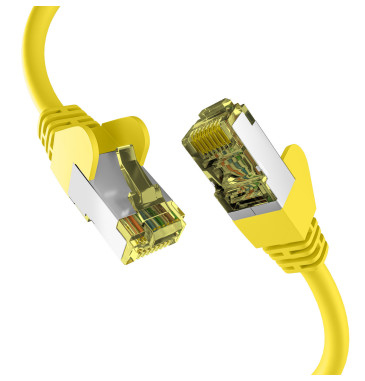 EFB RJ45 Patchkabel S/FTP Cat.6a PIMF 0.50m gelb