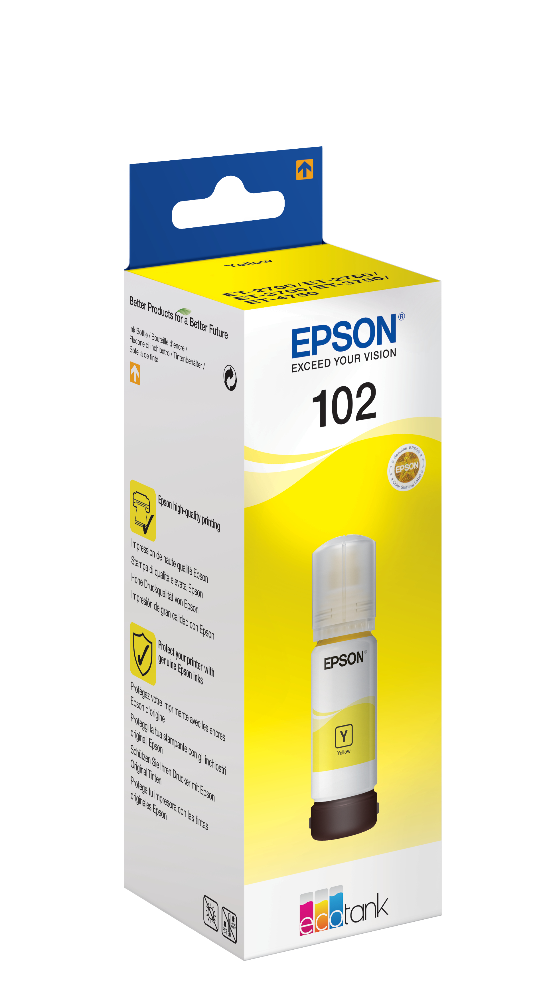 EPSON 102/T03R44 gelb Tintenflasche