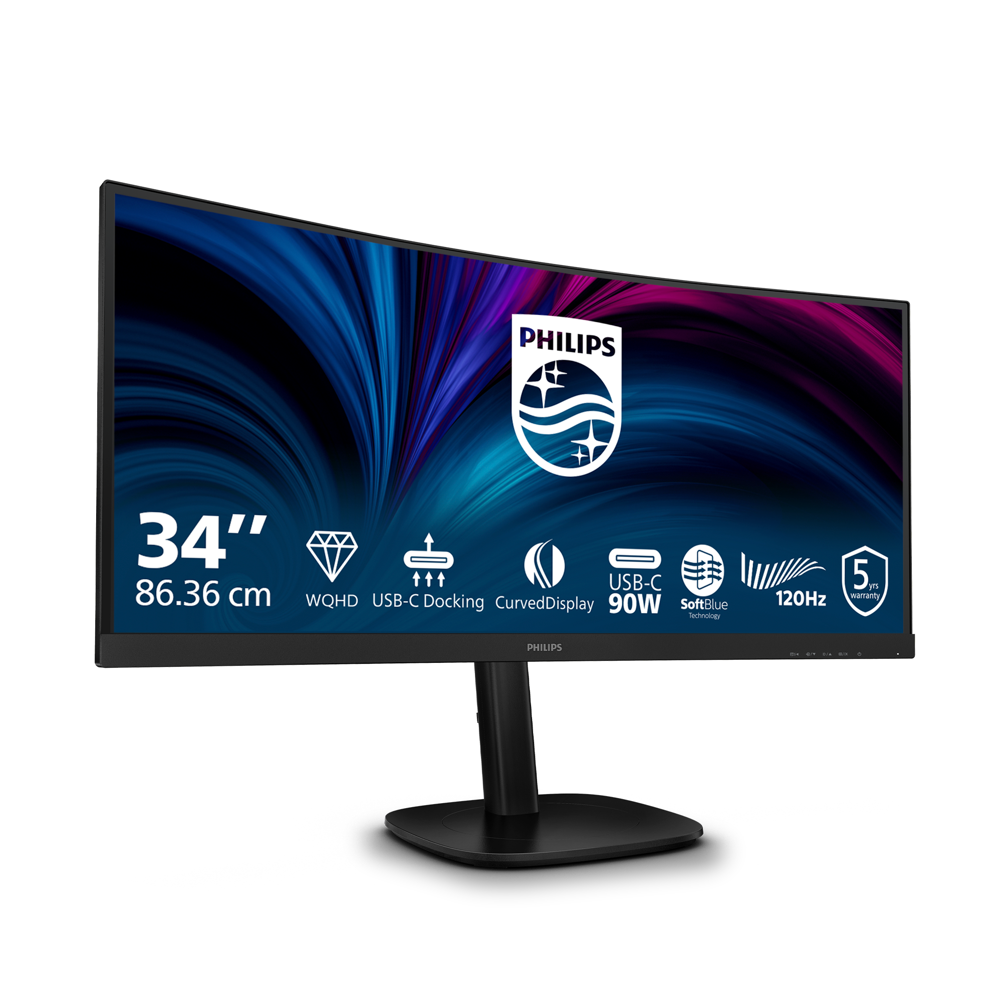 Philips 86,4cm (34,0) 34B2U3600C 21:09 HDMI+DP+USB-C black