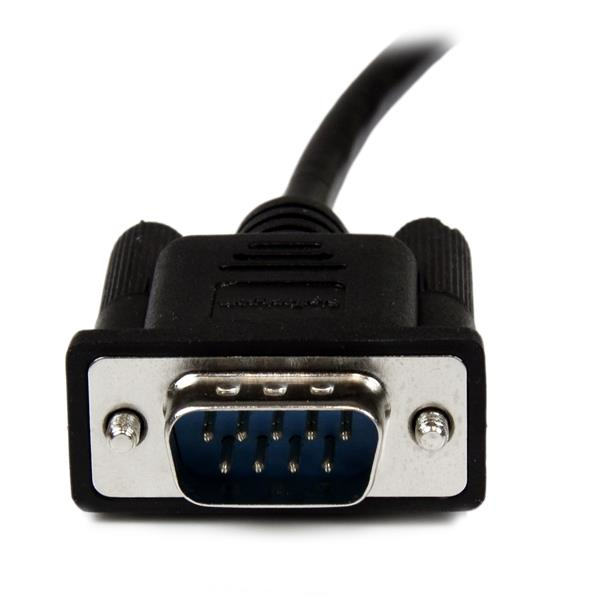 2M BLACK DB9 NULL MODEM CABLE .