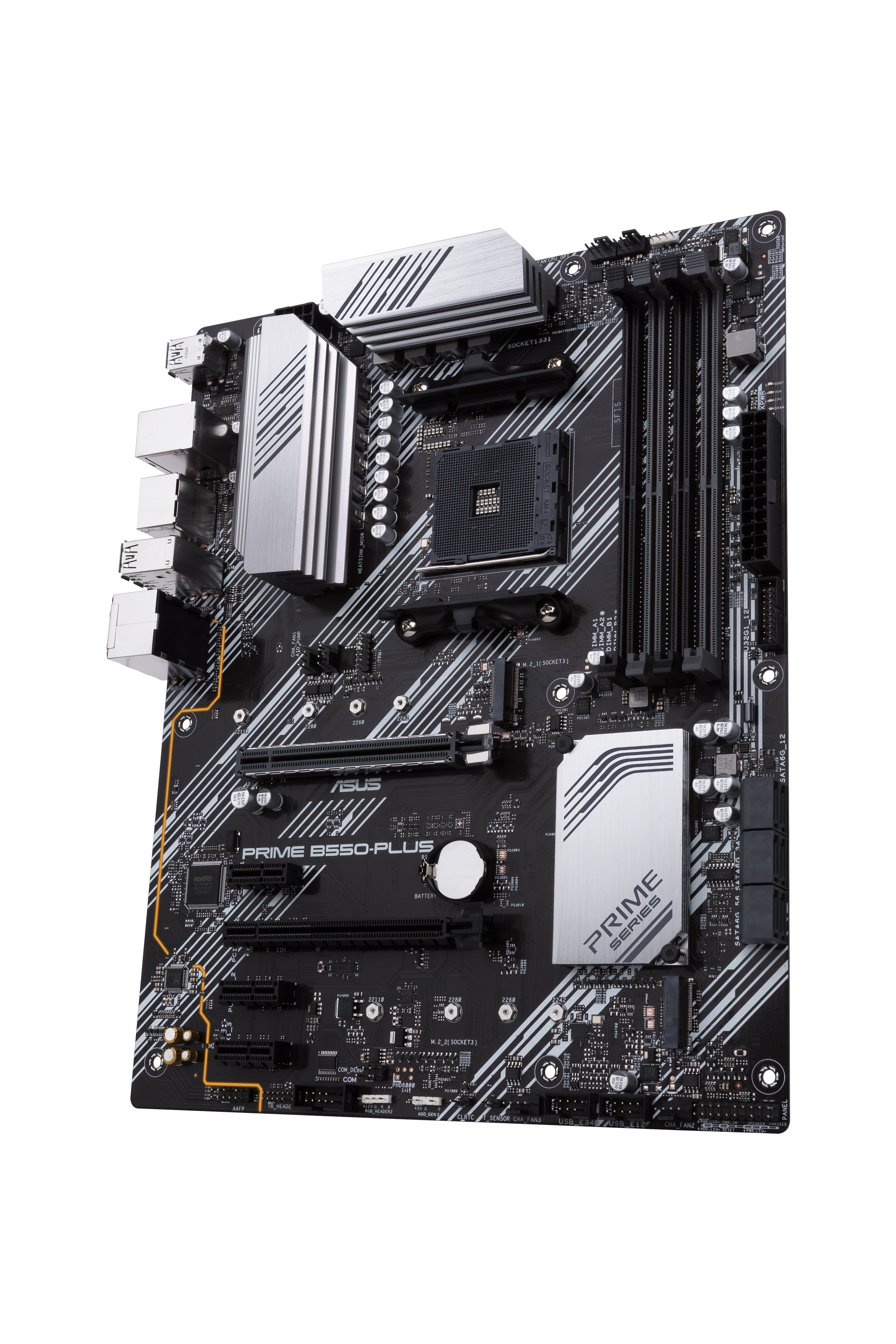 ASUS PRIME B550-PLUS AMD AM4 Socket ATX DDR4 3rd Gen AMD Ryzen Dual M.2 PCIe 4.0 1 Gb Ethernet USB 3.2 Gen 2 Type-A and Type-C