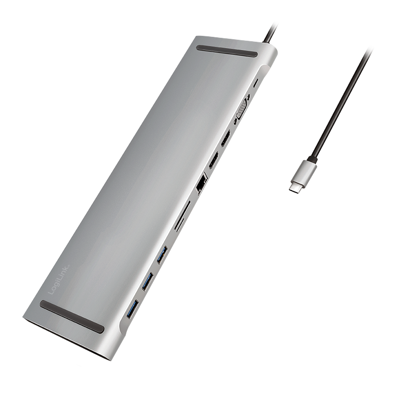 Logilink Dockingstation USB 3.2, 2x HDMI 11-Port, PD5, schw.