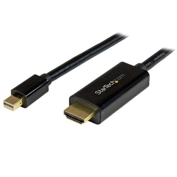 STARTECH.COM Mini DisplayPort auf HDMI Adapterkabel - Mini DP zu HDMI Adapter Kabel - 5m - Ultra HD 4K 30Hz - Schwarz