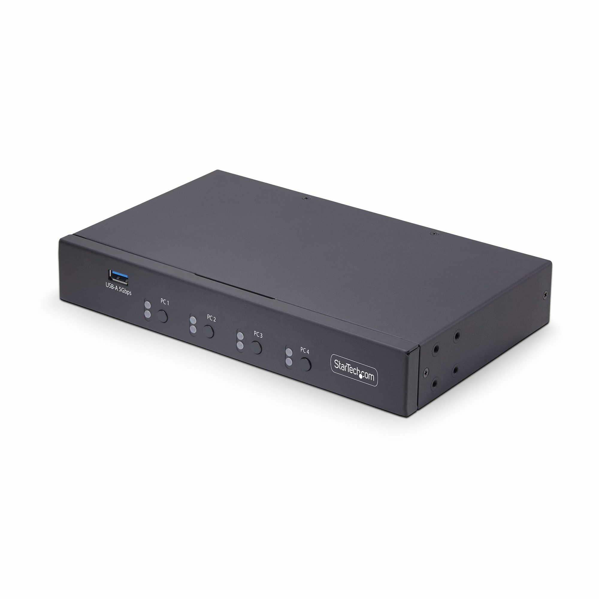STARTECH.COM 4-Port KM Switch mit Maus-Roaming USB 3.0 Umschalter Tastatur und Maus Switch 3,5mm/USB Audio TAA Konform