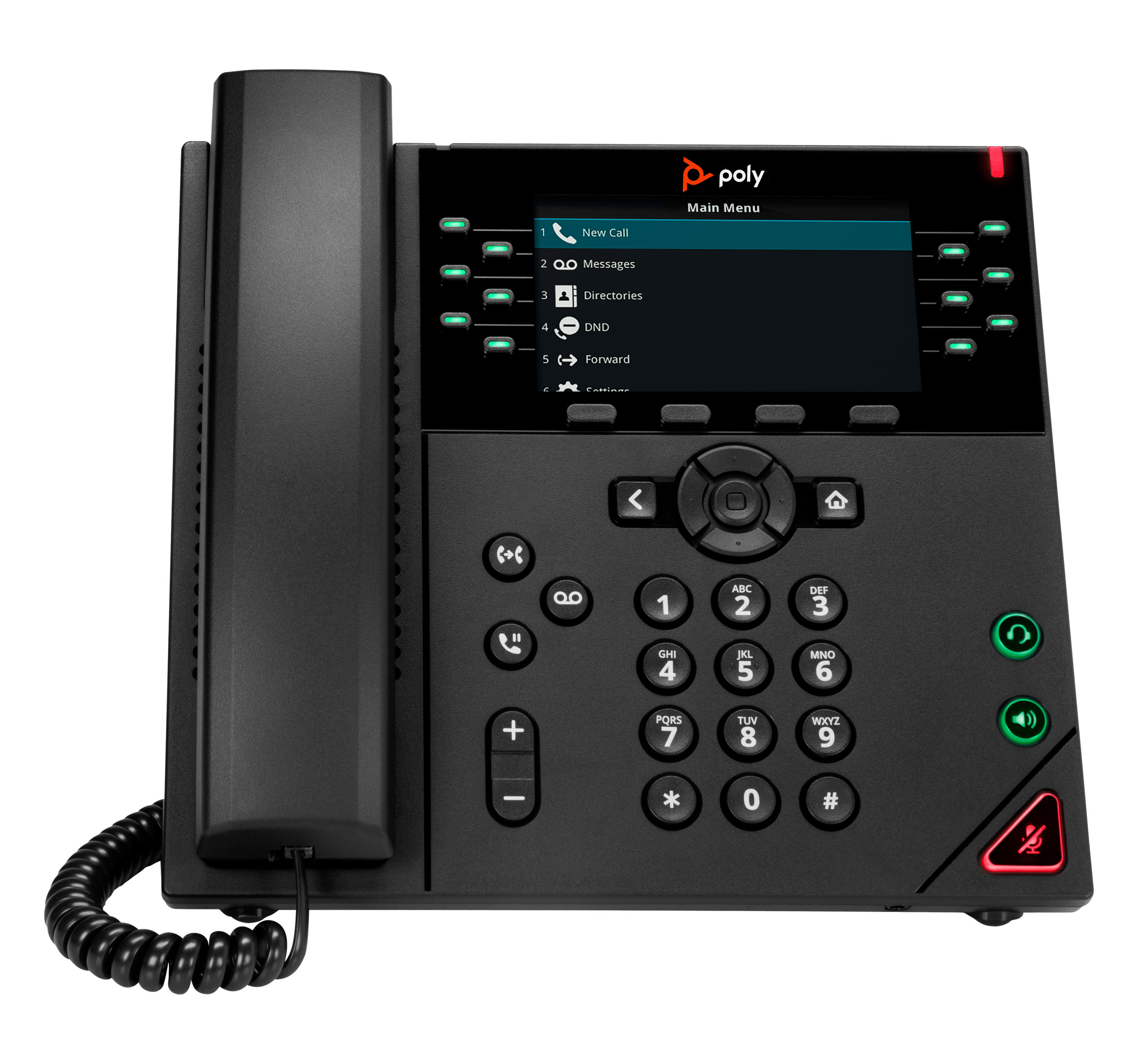 VVX 450 12-LINE BIZ-IP-PHONE DUAL 10/100/1000 ETHERNET-NO PS