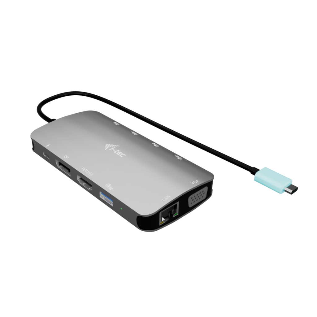 I-TEC USB-C Metal Nano 3x Display Docking Station 1x DP 1x HDMI 1x VGA 1x GLAN 1x USB-C Gen1 4x USB-A Gen1 Power Delivery 100W