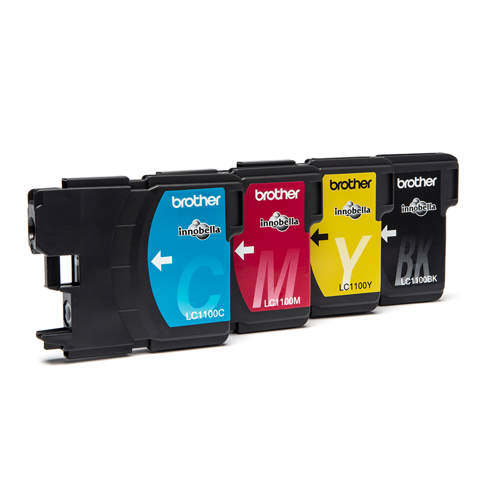 brother LC-1100BK/C/M/Y schwarz, cyan, magenta, gelb Druckerpatrone, 4er-Set