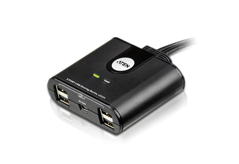 ATEN US224 USB 2.0-Peripheriegeräte-Switch mit 2 Ports