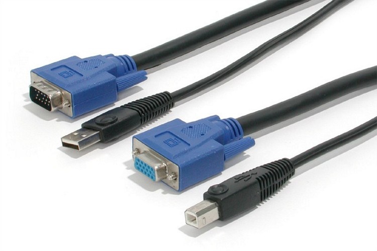10 FT. USB + VGA 2-IN-1 KVM SWITCH CABLE