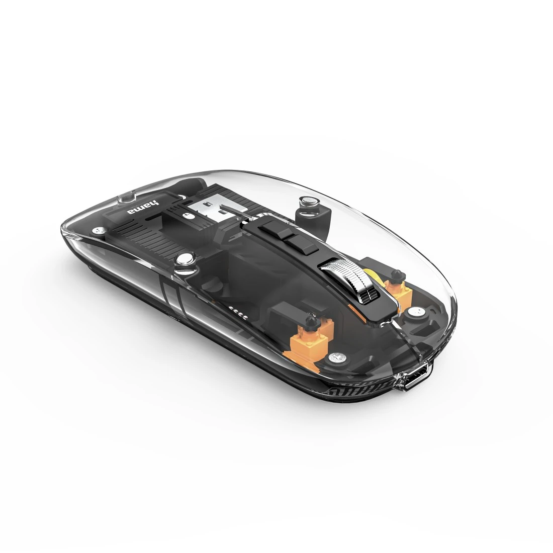 hama WM-600 Multi-Device Maus kabellos transparent