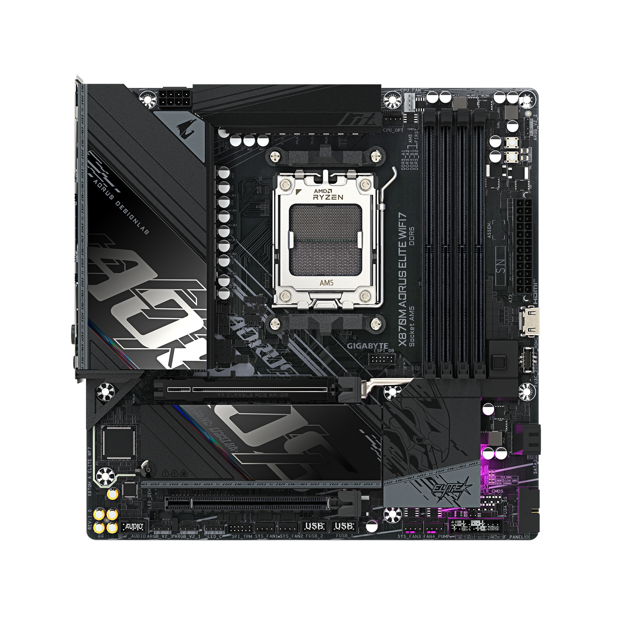 Gigabyte X870M AORUS ELITE WIFI7 (X870,AM5,ATX,DDR