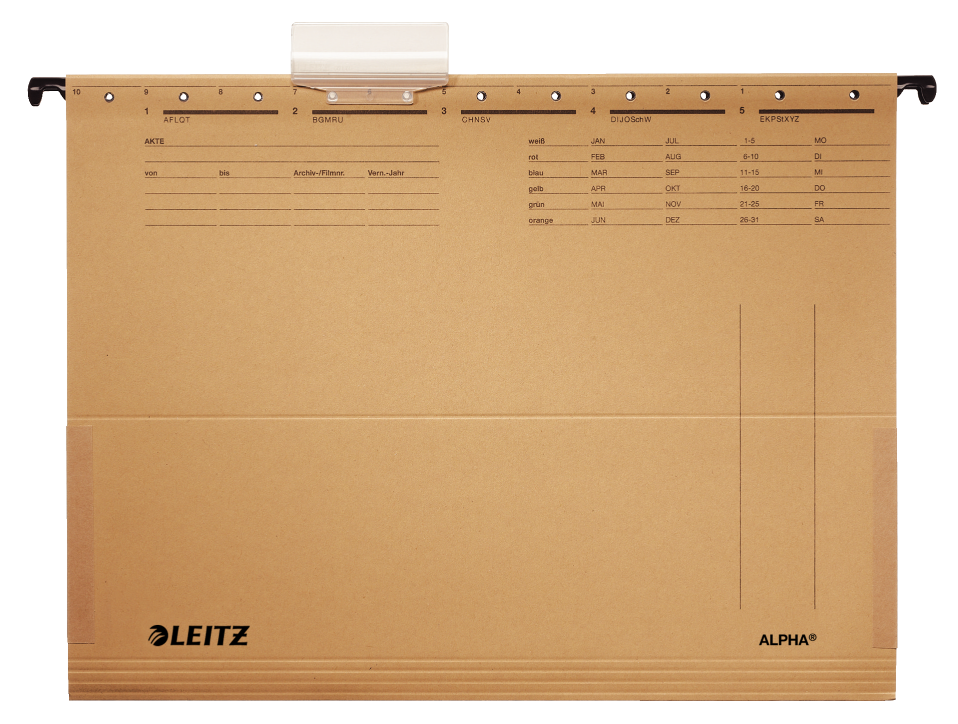 LEITZ Hängetaschen ALPHA® 1916 naturbraun, 10 St.