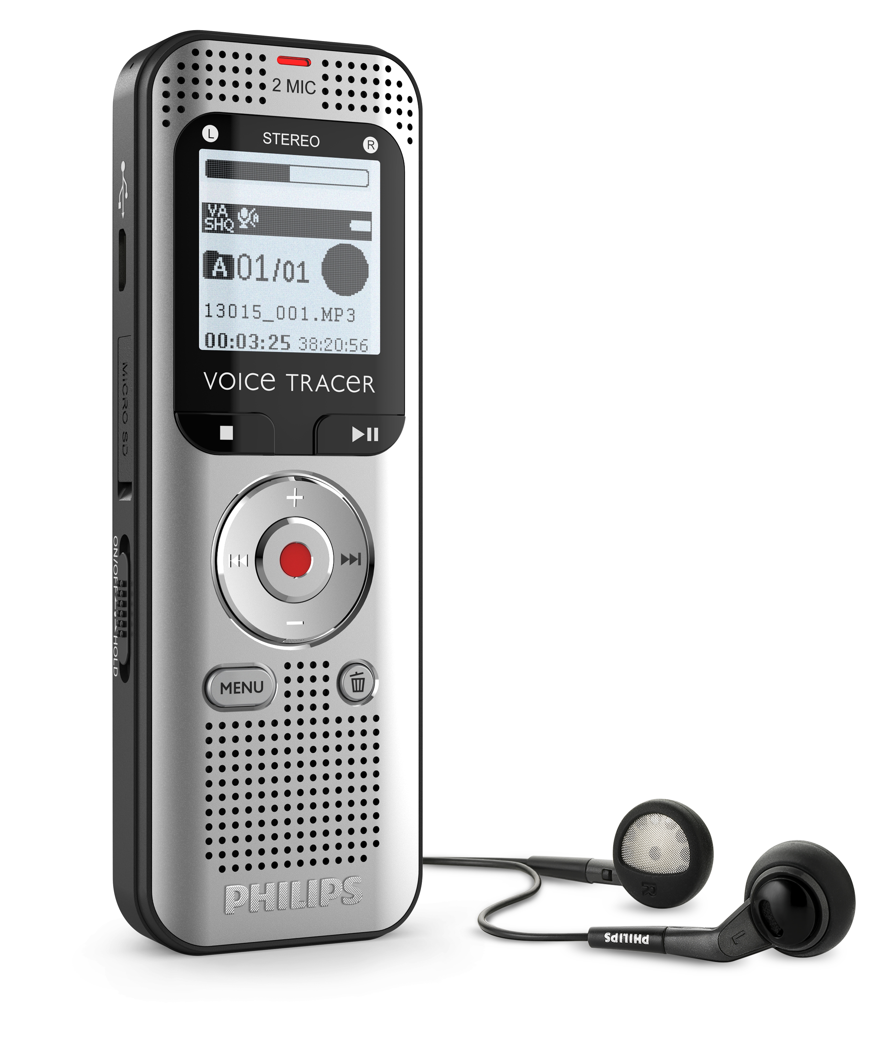 PHILIPS DVT2015 mit automatischer Spracherkennung digitales Diktiergerät 8 GB