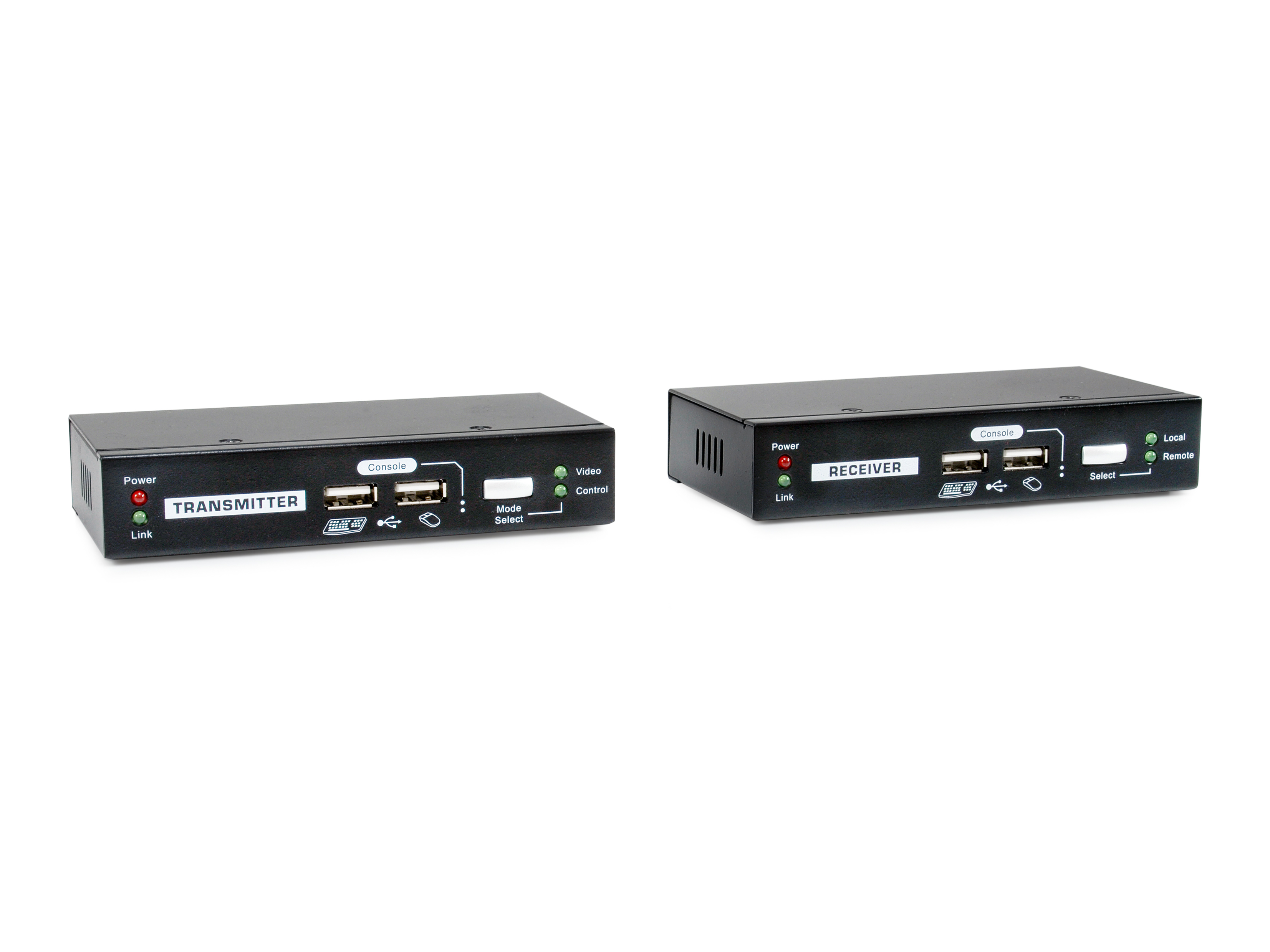 LevelOne KVM Extender Cat5 2xUSB-A,2xVGA schwarz