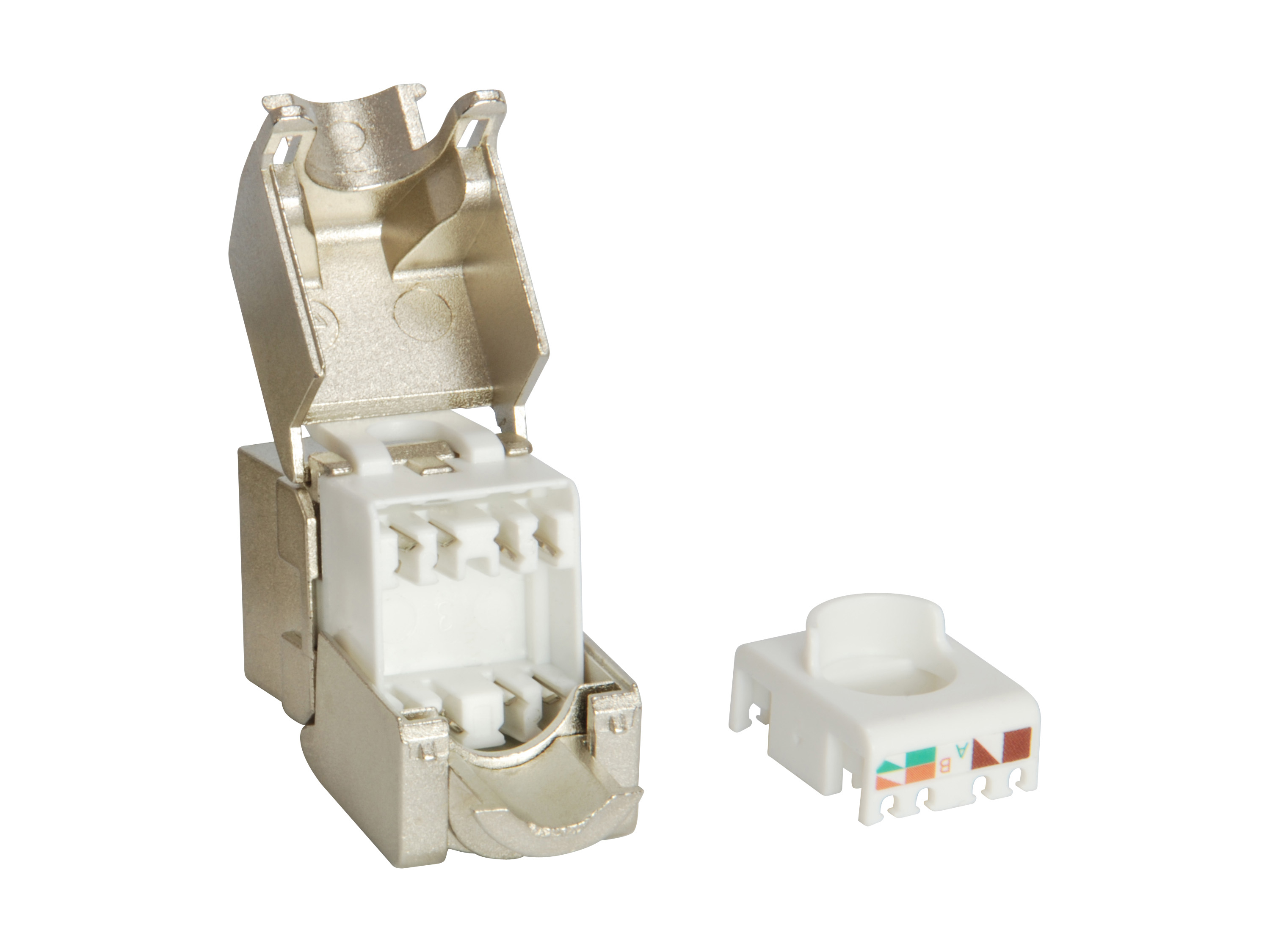 Equip Keystone Jack geschirmt Cat6 LSA wzf.8Stk sil