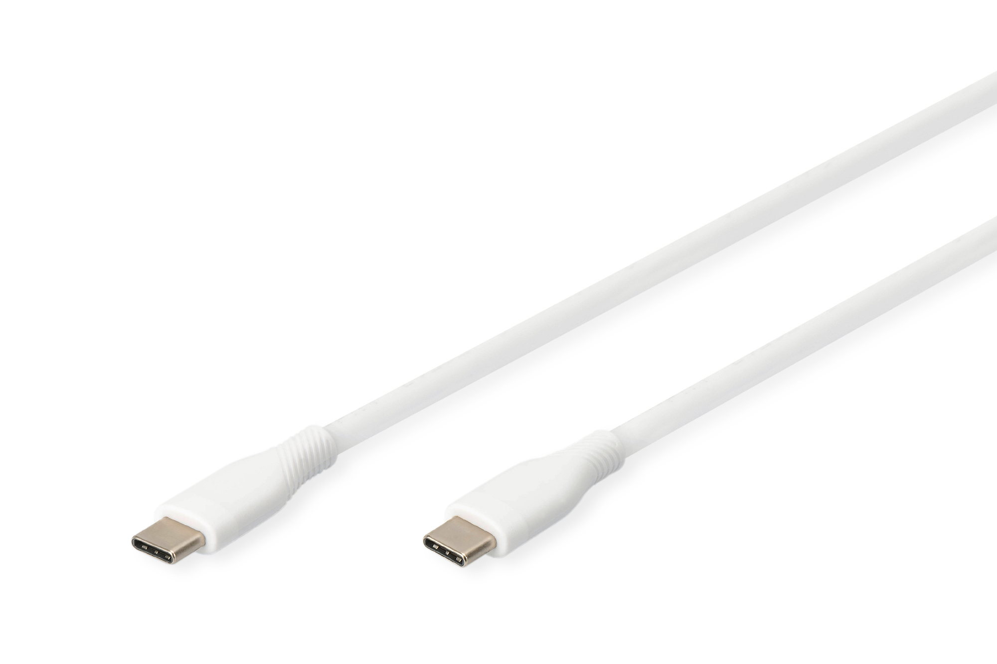 DIGITUS USB 2.0 Kabel Typ C -C Silikon St/St 1m weiß