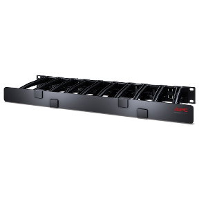 APC Horizontal Cable Manager Single-Sided with Cover Rack cable management panel with cover Black 1U TAA Compliant