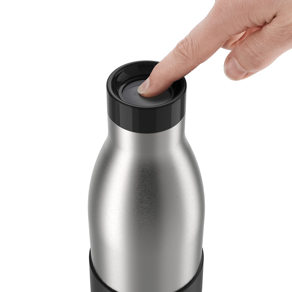 emsa Isolier-Trinkflasche Bludrop Sleeve schwarz 500,0 ml, 1 St.