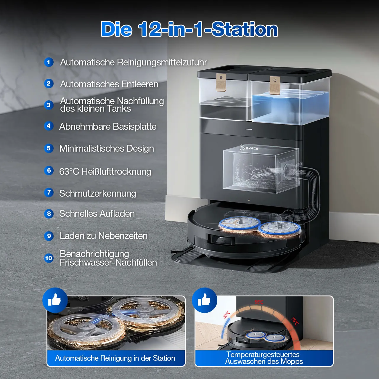 Deebot T50 MAX PRO OMNI (Gen2), Saugroboter