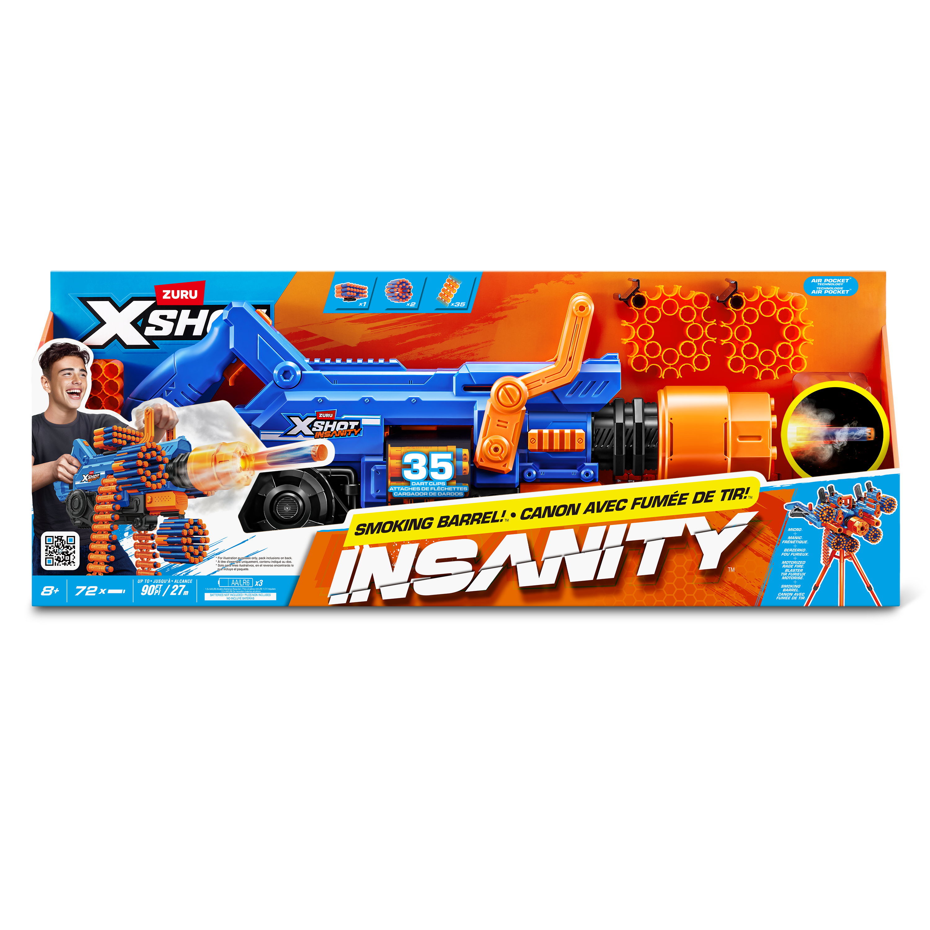 XSHOT Insanity - Blaster Smoke N Barrel, Dartblaster