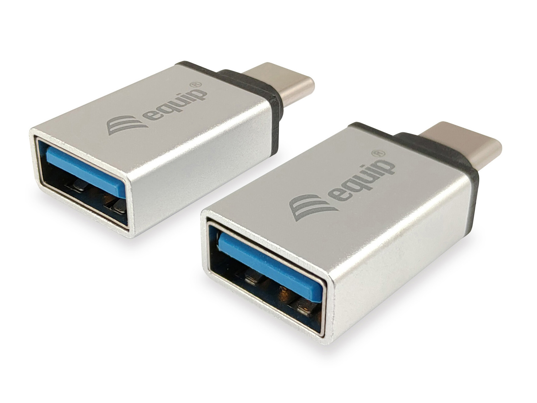 Equip Adapter USB-C->USB-A3.0 St/Bu 2Stk Alu.