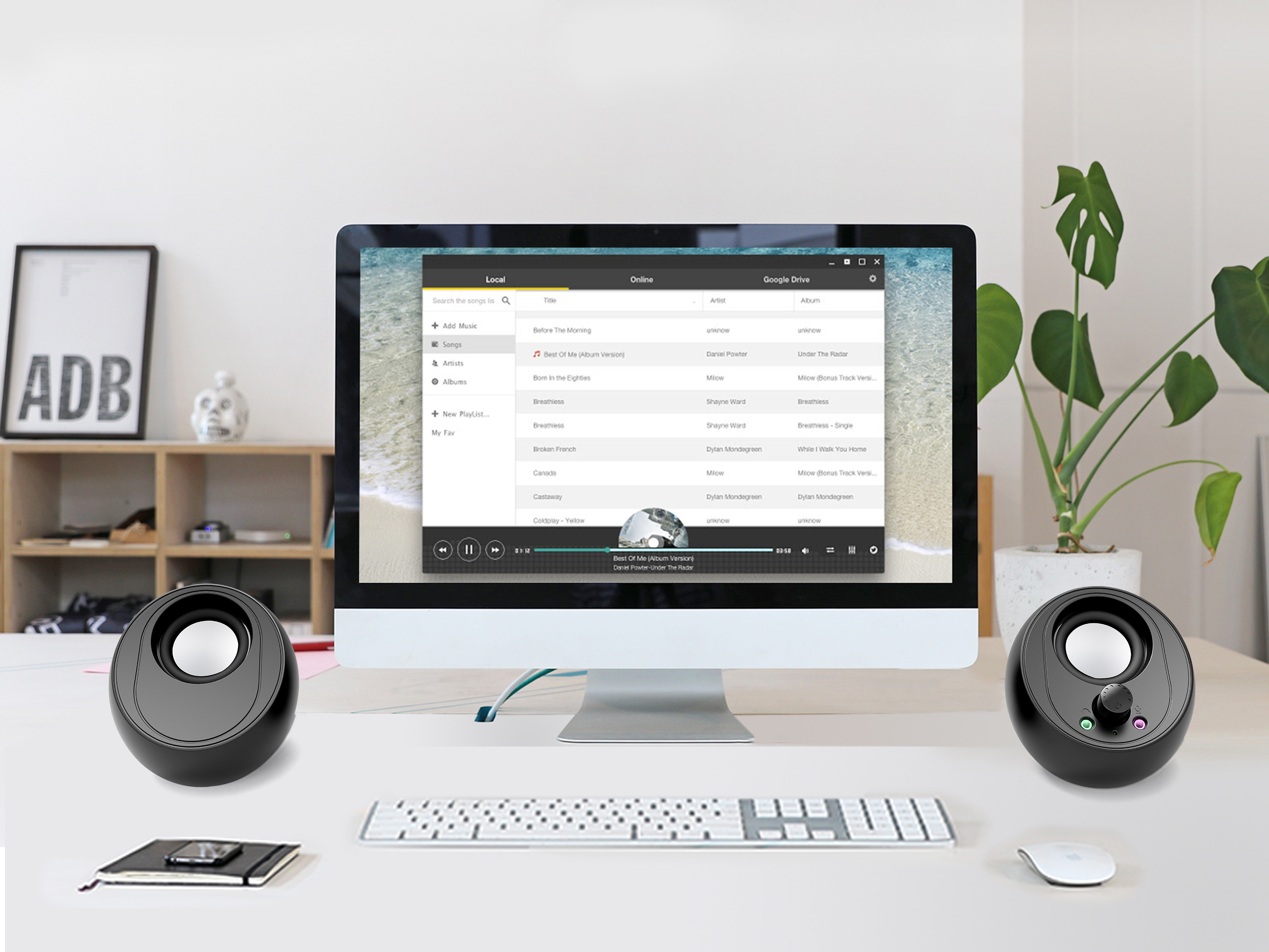 CONCEPTRONIC 2.0-Lautsprecher BT5.0/USB-A/3.5mm 10W schwarz