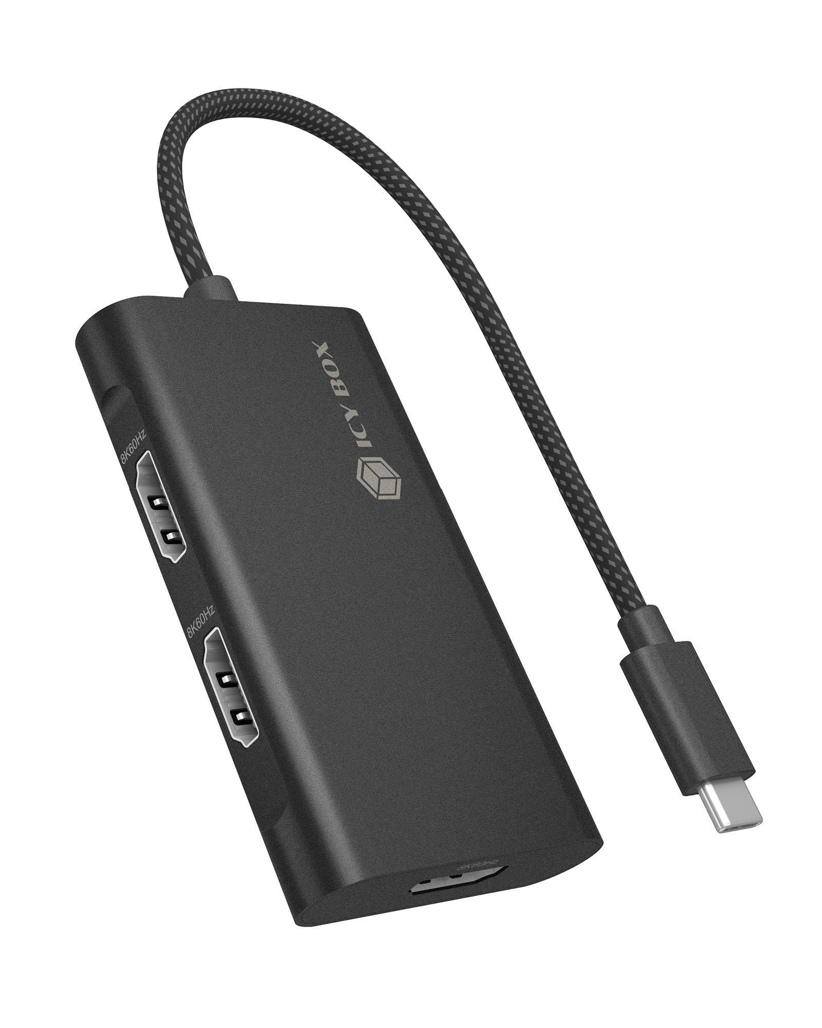 Adapter IcyBox USB Type-C 3x HDMI-Videoausgänge