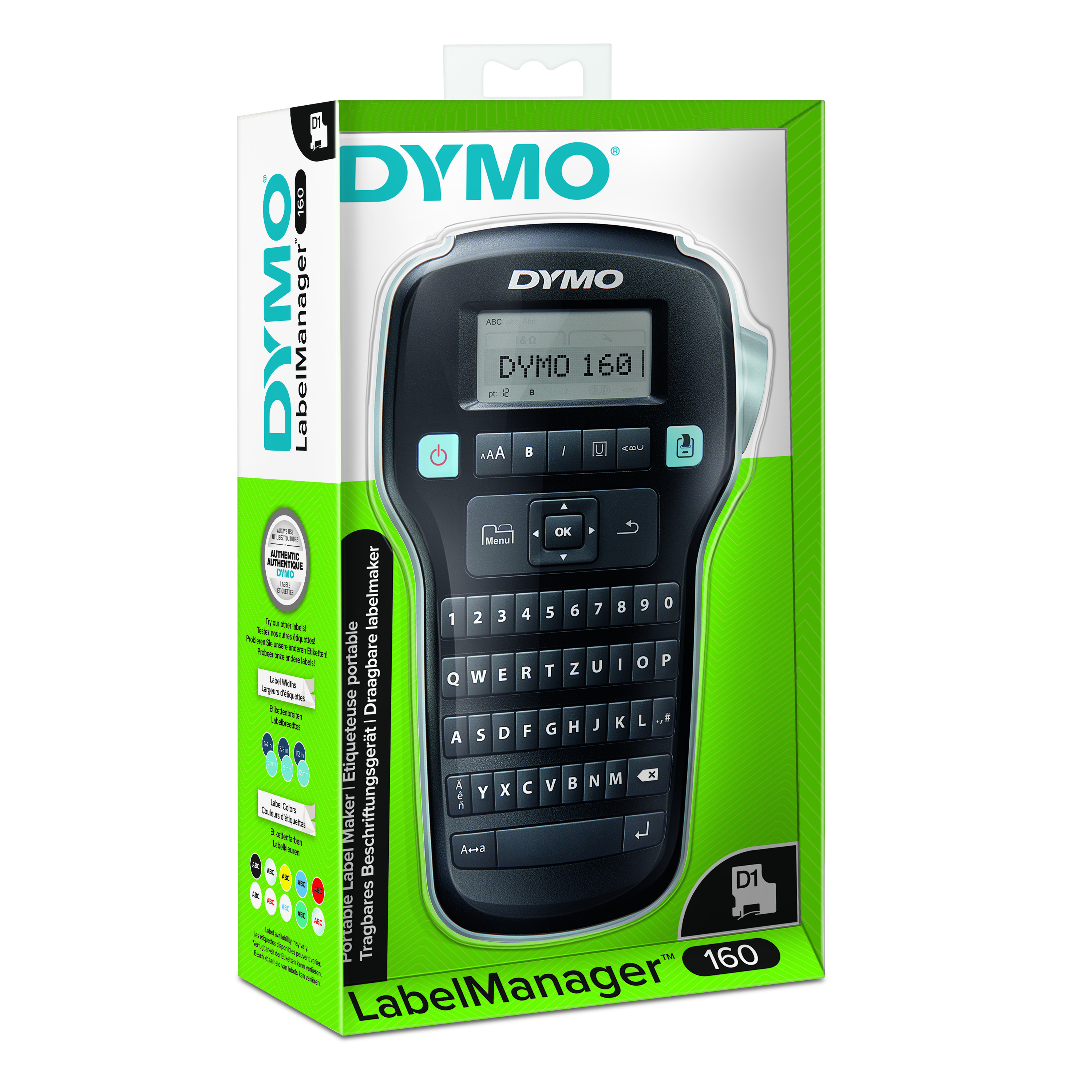DYMO LabelManager 160 6/9/12 mm D1-Bänder Qwertz