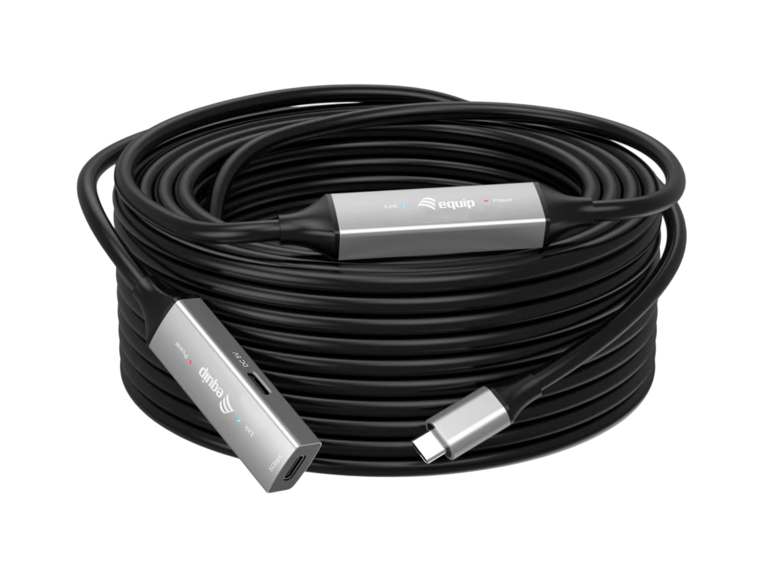 Equip Kabel USB-C3.2->C Gen1 Akt.Erweit.St/Bu 10.00m schwarz