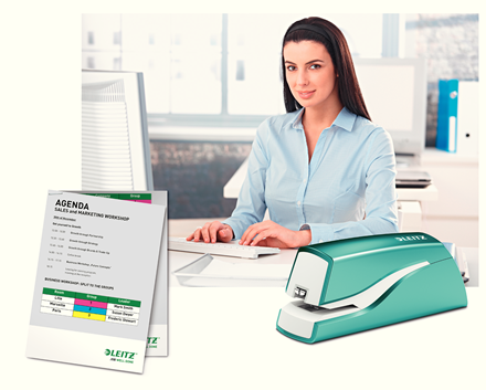 LEITZ Elektrohefter NeXXt Series WOW 5566 eisblau-metallic, 1 St.