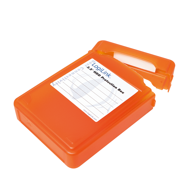 Logilink Festplatten Schutz-Box für 3,5 HDD´s, orange