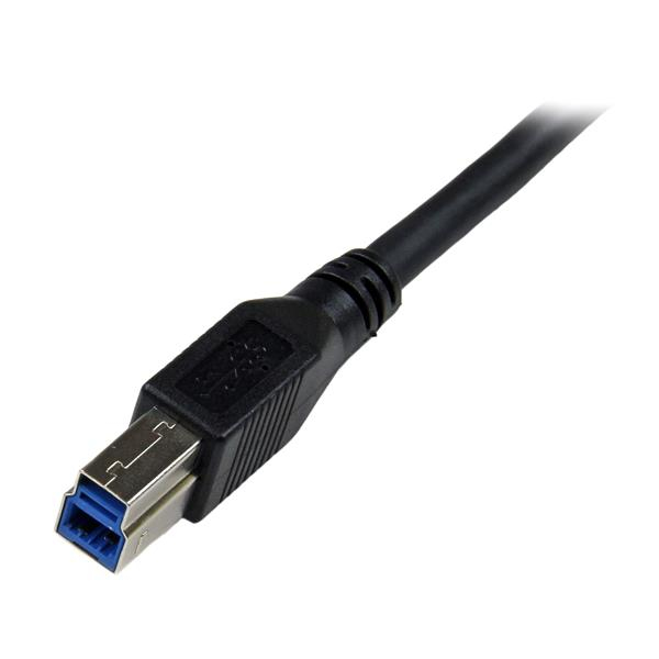 StarTech.com SuperSpeed USB 3.0 Kabel A auf B rechts gewinkelt 1 m Schwarz