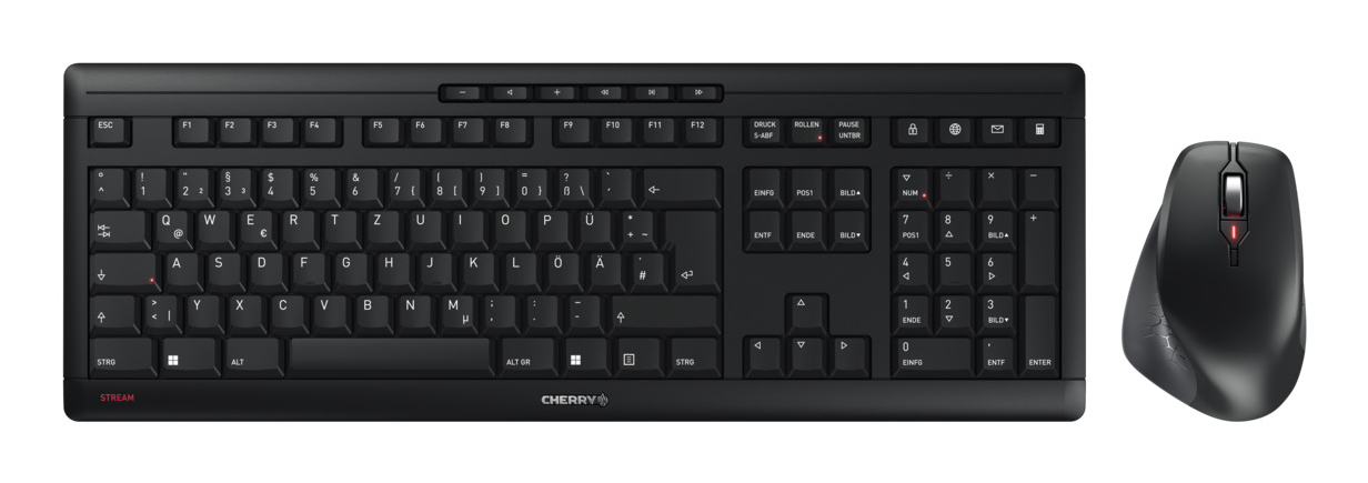 CHERRY STREAM Desktop COMFORT Wireless Maus&Tastatur DE sw