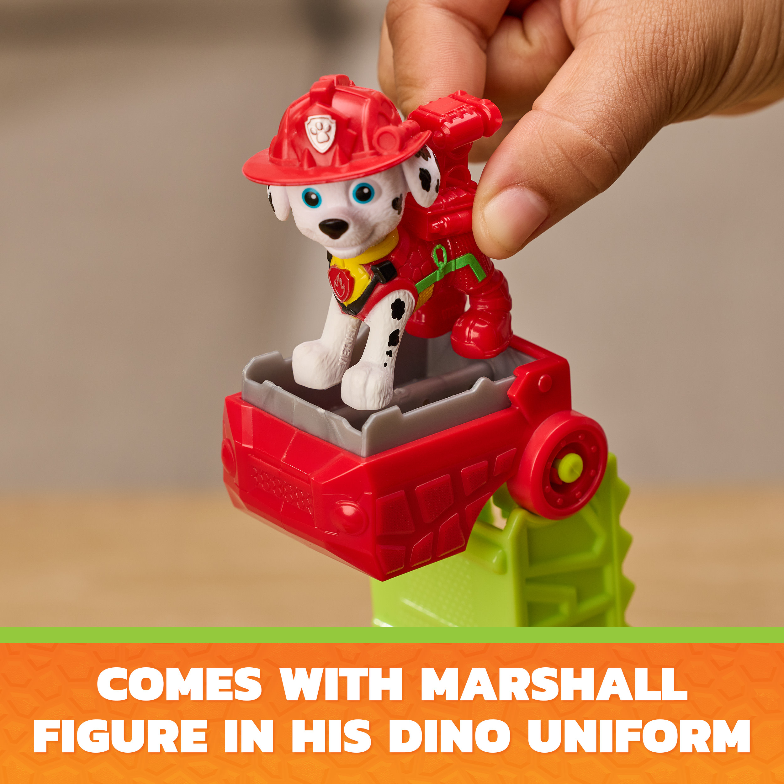 Paw Patrol: Der Dino Film - Marshalls extragroßes Dino-Rettungs-Feuerwehrauto, Spielfahrzeug