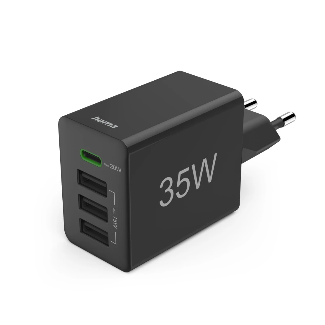 hama Mini Ladeadapter schwarz, 35 Watt