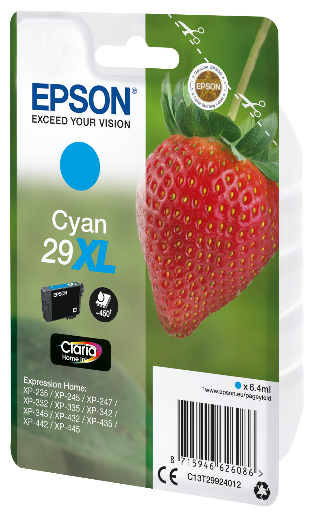 EPSON 29XL / T2992XL (Erdbeere) cyan Druckerpatrone