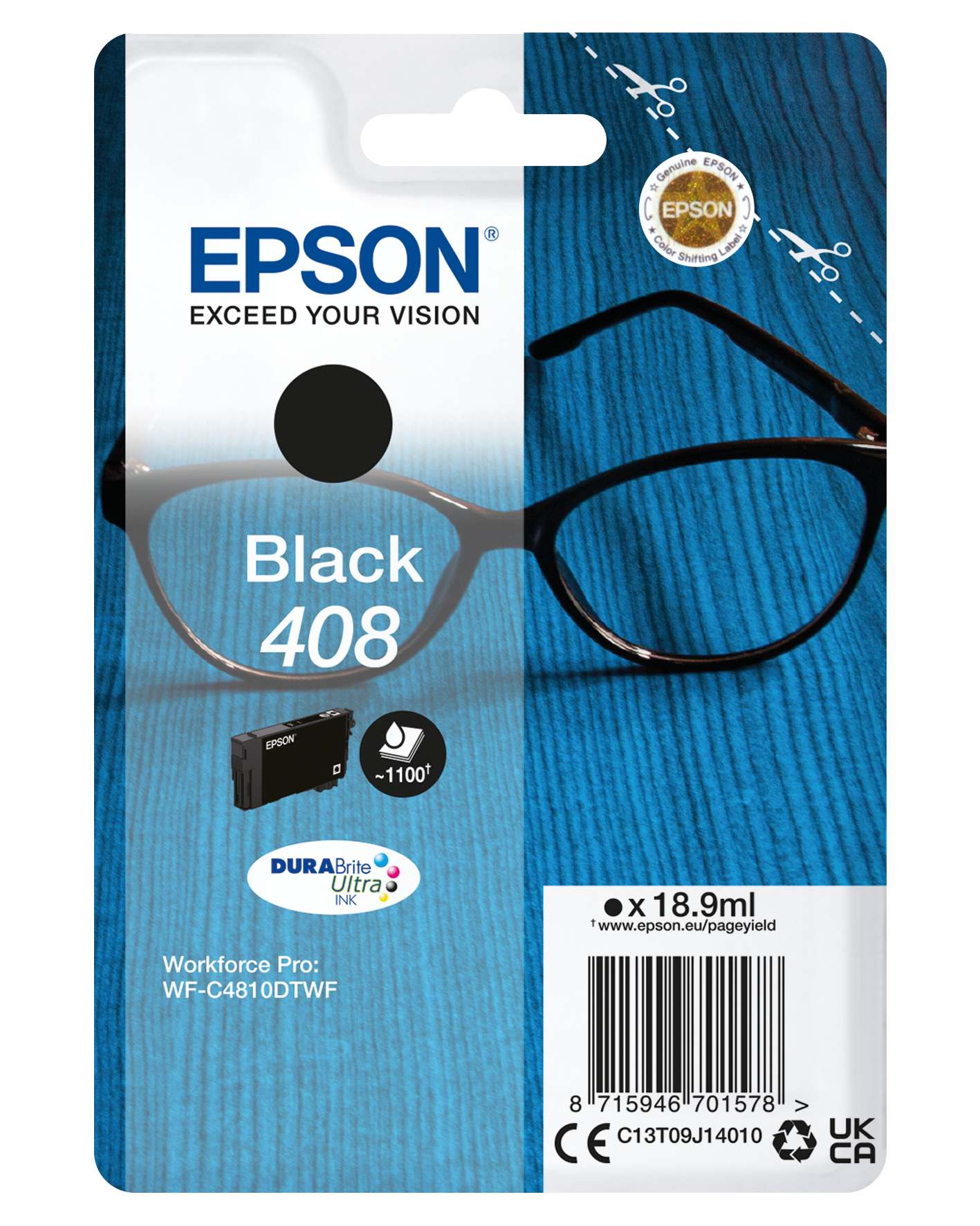 EPSON 408/T09J1 (Brille) schwarz Druckerpatrone