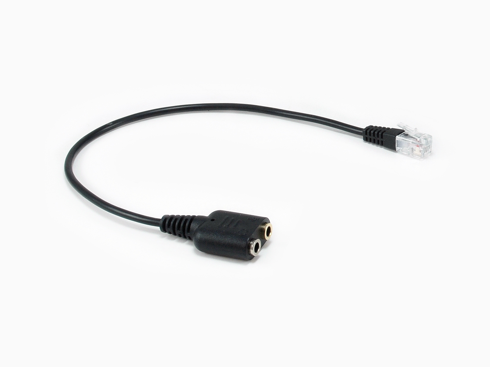 Equip Telefonkabel RJ9->2x3.5mm St/Bu 0.25m schwarz
